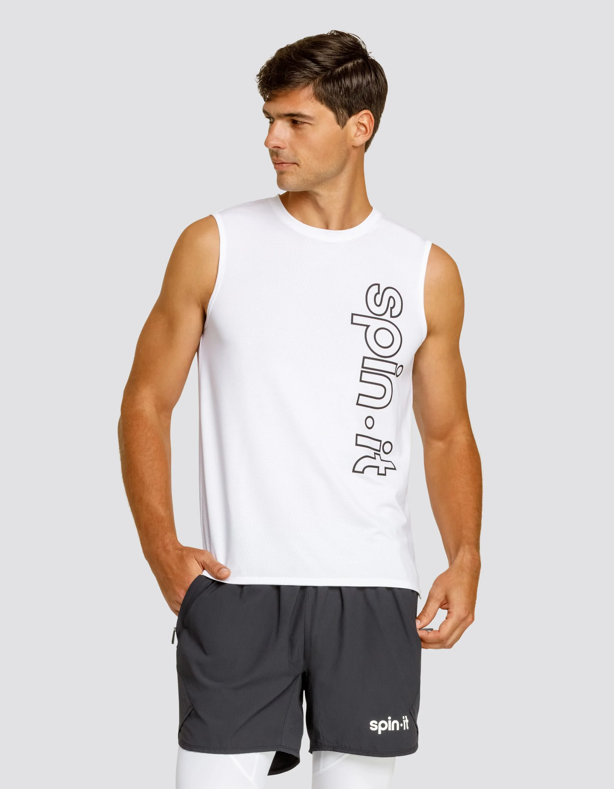 Josh Muscle Tank - Chalk White